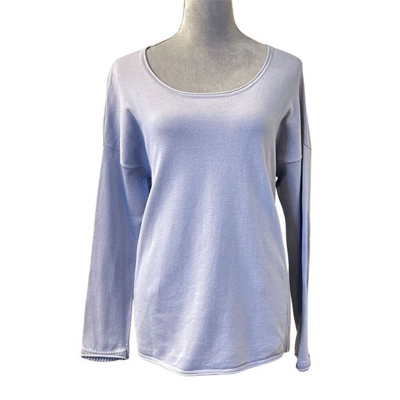 J. Jill Women's Knit Purple Sweater U-Neck Long Sleeve L Cottagecore Cozy Warm - Picture 1 of 10